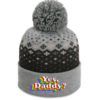 Funny Yes Daddy Retro Naughty Daddy's Girl The Baniff Cuffed Pom Beanie