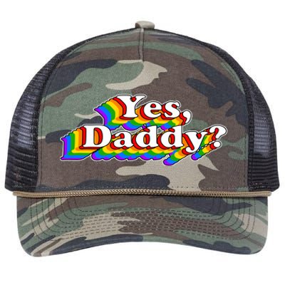 Funny Yes Daddy Retro Naughty Daddy's Girl Retro Rope Trucker Hat Cap