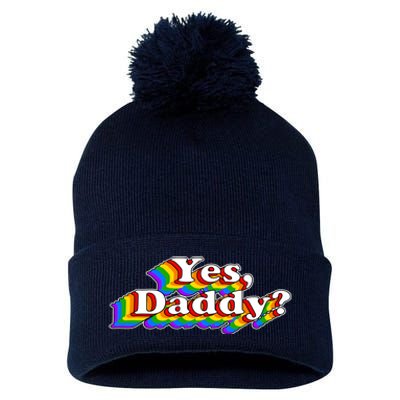 Funny Yes Daddy Retro Naughty Daddy's Girl Pom Pom 12in Knit Beanie