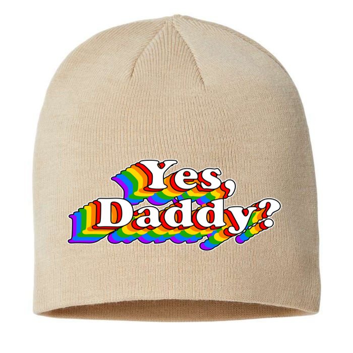 Funny Yes Daddy Retro Naughty Daddy's Girl Sustainable Beanie