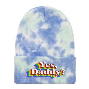 Funny Yes Daddy Retro Naughty Daddy's Girl Tie Dye 12in Knit Beanie