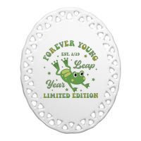 Forever Young Est 2 29 Leap Year Limited Edition Ceramic Oval Ornament