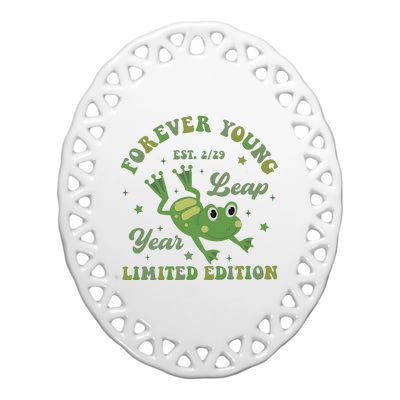 Forever Young Est 2 29 Leap Year Limited Edition Ceramic Oval Ornament