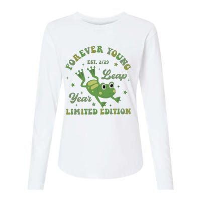 Forever Young Est 2 29 Leap Year Limited Edition Womens Cotton Relaxed Long Sleeve T-Shirt