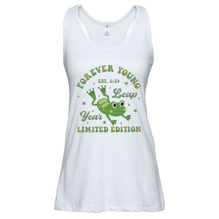 Forever Young Est 2 29 Leap Year Limited Edition Ladies Essential Flowy Tank