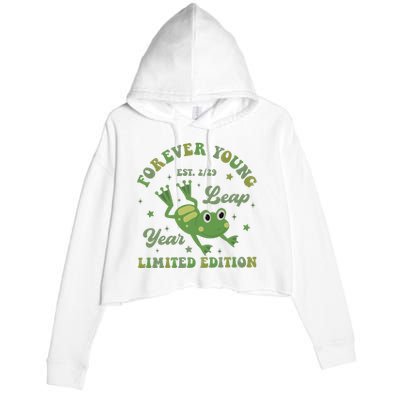 Forever Young Est 2 29 Leap Year Limited Edition Crop Fleece Hoodie