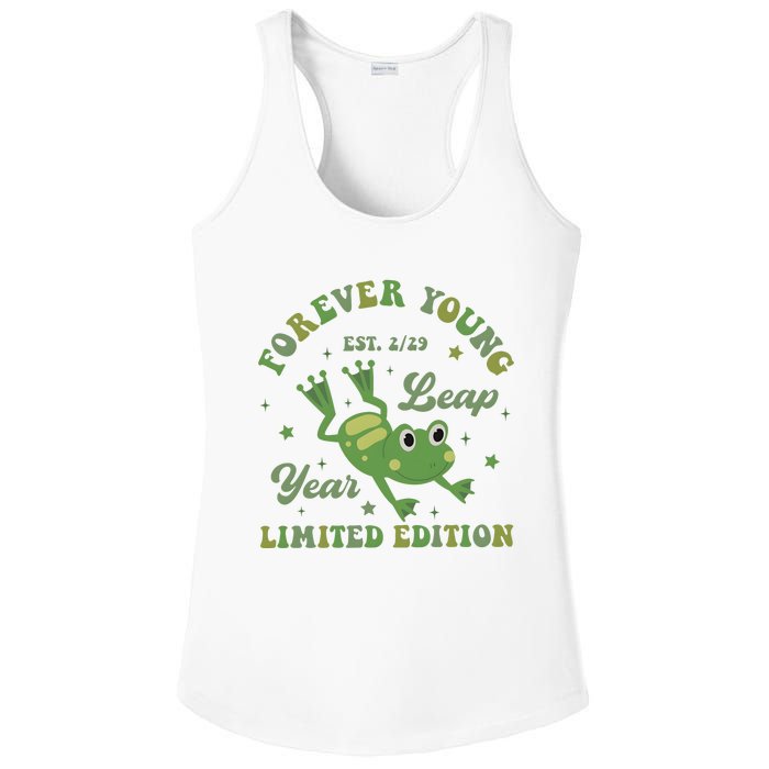 Forever Young Est 2 29 Leap Year Limited Edition Ladies PosiCharge Competitor Racerback Tank