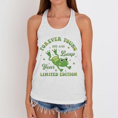 Forever Young Est 2 29 Leap Year Limited Edition Women's Knotted Racerback Tank