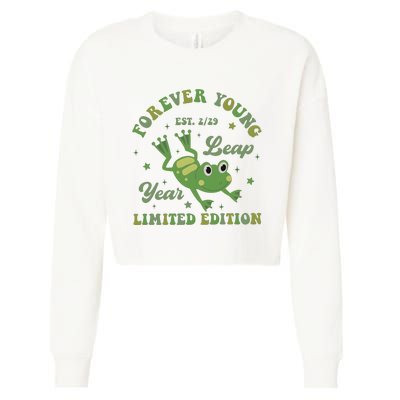 Forever Young Est 2 29 Leap Year Limited Edition Cropped Pullover Crew