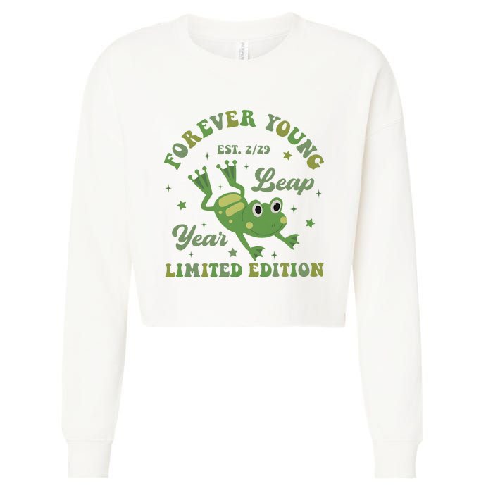 Forever Young Est 2 29 Leap Year Limited Edition Cropped Pullover Crew