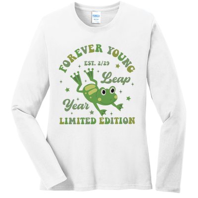 Forever Young Est 2 29 Leap Year Limited Edition Ladies Long Sleeve Shirt