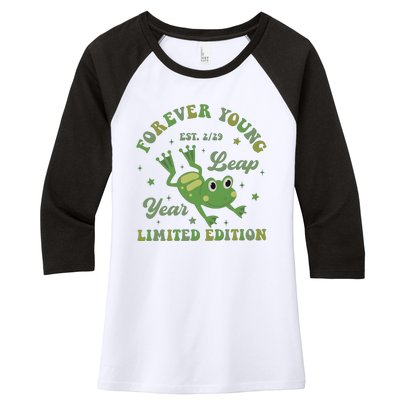 Forever Young Est 2 29 Leap Year Limited Edition Women's Tri-Blend 3/4-Sleeve Raglan Shirt