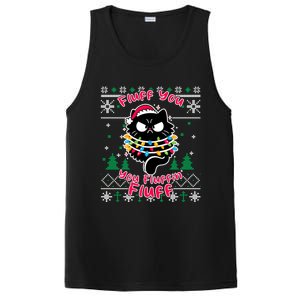 Fluff You Fluffin Cat Pyjamas Pj Ugly Xmas Funny Christmas Gift PosiCharge Competitor Tank