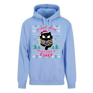 Fluff You Fluffin Cat Pyjamas Pj Ugly Xmas Funny Christmas Gift Unisex Surf Hoodie