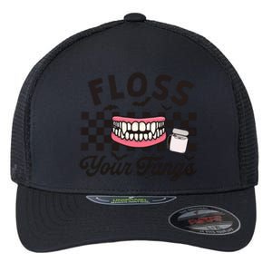 Floss Your Fangs Dental Crew Halloween Flexfit Unipanel Trucker Cap