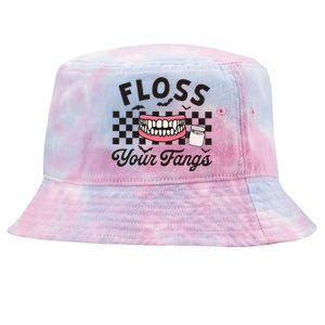 Floss Your Fangs Dental Crew Halloween Tie-Dyed Bucket Hat