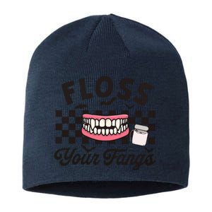 Floss Your Fangs Dental Crew Halloween Sustainable Beanie