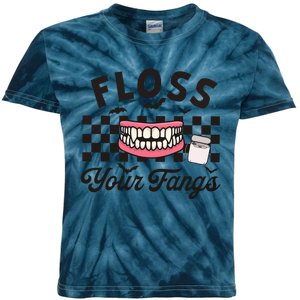 Floss Your Fangs Dental Crew Halloween Kids Tie-Dye T-Shirt