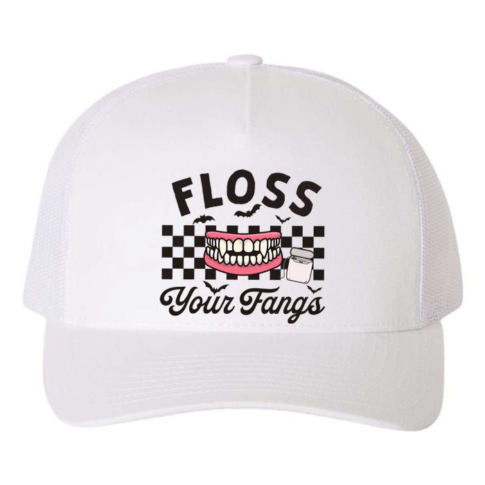 Floss Your Fangs Dental Crew Halloween Yupoong Adult 5-Panel Trucker Hat