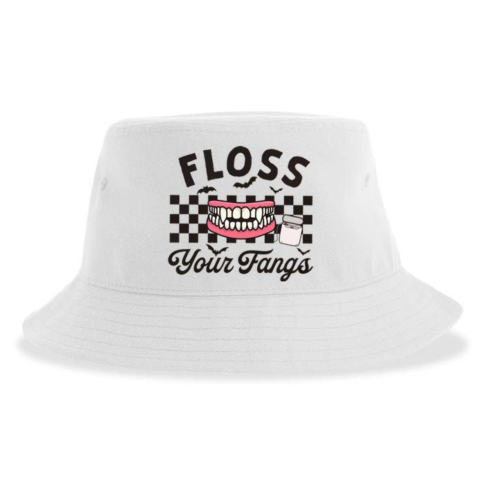 Floss Your Fangs Dental Crew Halloween Sustainable Bucket Hat