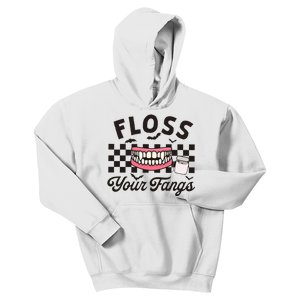 Floss Your Fangs Dental Crew Halloween Kids Hoodie