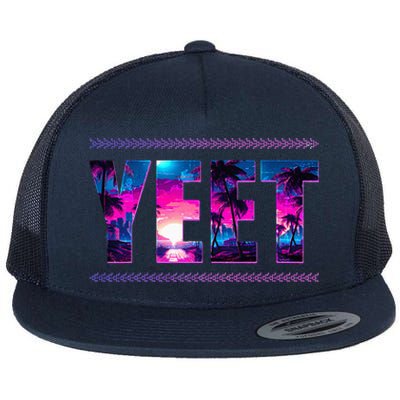 Funny Yeet Flat Bill Trucker Hat