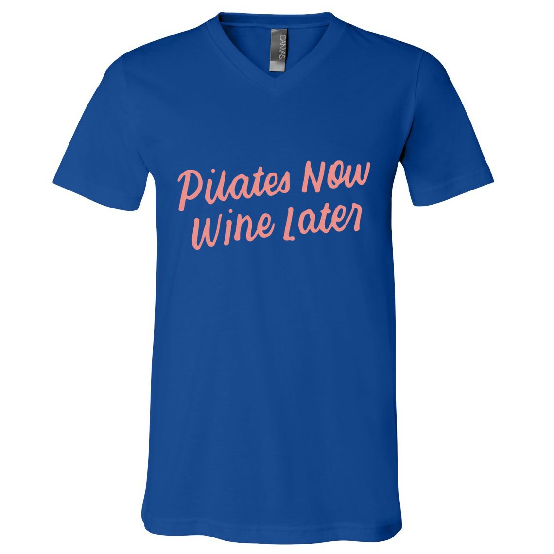 Funny Yoga For Ers Cute Pilates Now Wine Later Meaningful Gift V-Neck T-Shirt