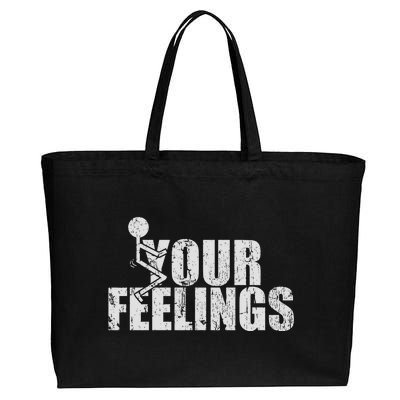 Fuck Your Feelings Cotton Canvas Jumbo Tote