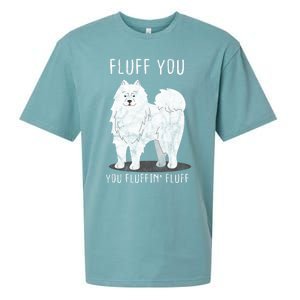 Fluff You Fluffin Fluff Samoyed Dog Joke Pet Humor Gift Sueded Cloud Jersey T-Shirt