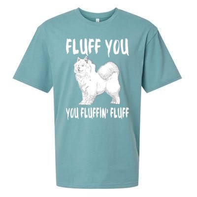 Fluff You Fluffin Fluff Samoyed Dog Joke Pet Humor Gift Sueded Cloud Jersey T-Shirt