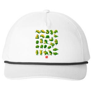 Funny Yoga Frog And Toad Meditation Japanese Art Graphic Snapback Five-Panel Rope Hat