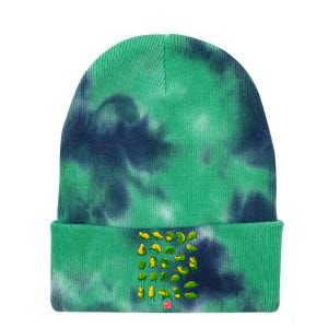 Funny Yoga Frog And Toad Meditation Japanese Art Graphic Tie Dye 12in Knit Beanie