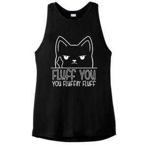 Fluff You Fluffin Fluff Cute Gift Funny Kitten Gift Great Gift Ladies PosiCharge Tri-Blend Wicking Tank