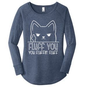 Fluff You Fluffin Fluff Cute Gift Funny Kitten Gift Great Gift Women's Perfect Tri Tunic Long Sleeve Shirt