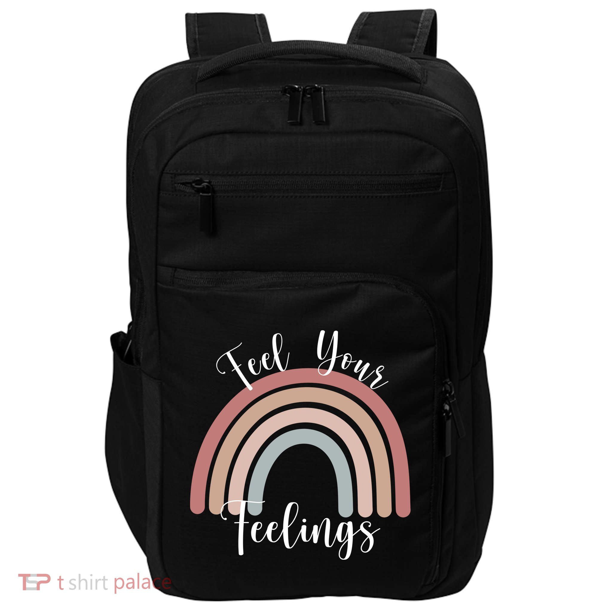 Feel Your Feelings Rainbow Impact Tech Backpack