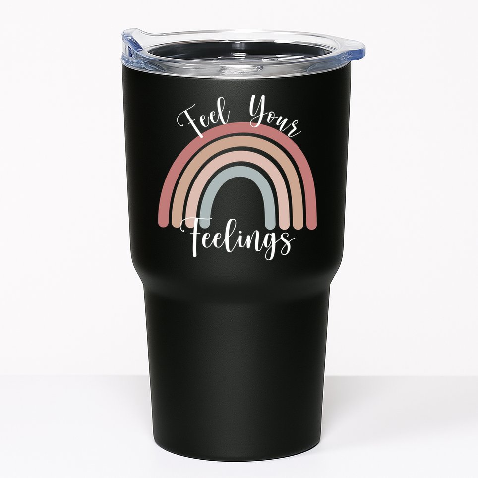 Feel Your Feelings Rainbow Tumbler