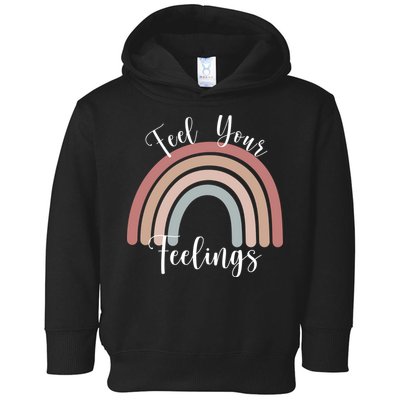 Feel Your Feelings Rainbow Toddler Hoodie