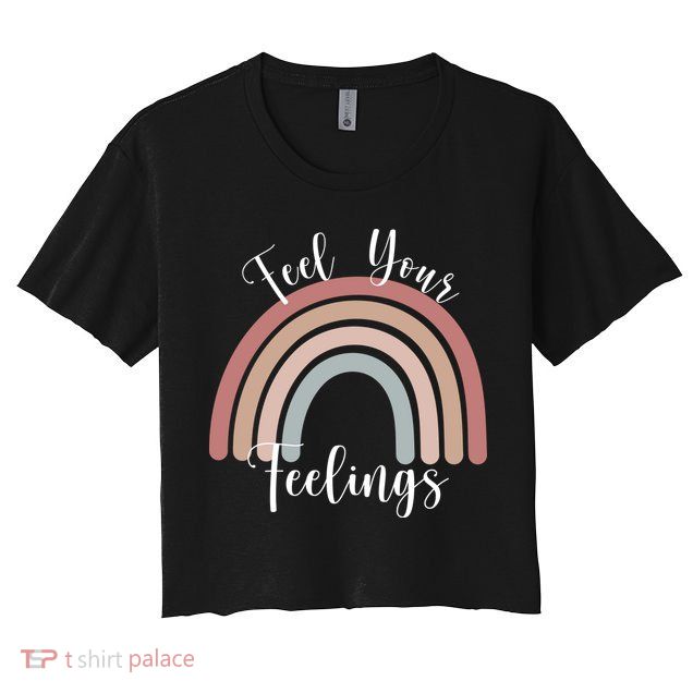 Feel Your Feelings Rainbow Crop Top