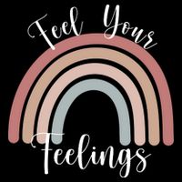 Feel Your Feelings Rainbow Cropped Pullover Crew