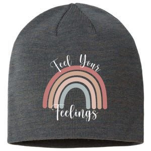 Feel Your Feelings Rainbow Sustainable Beanie