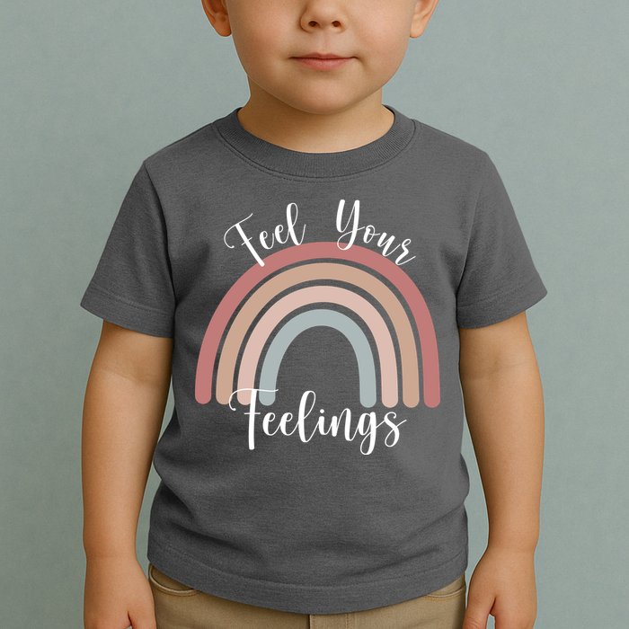 Feel Your Feelings Rainbow Toddler T-Shirt