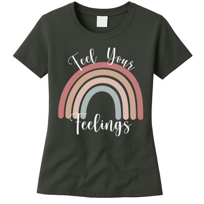 Feel Your Feelings Rainbow Womens T-Shirt