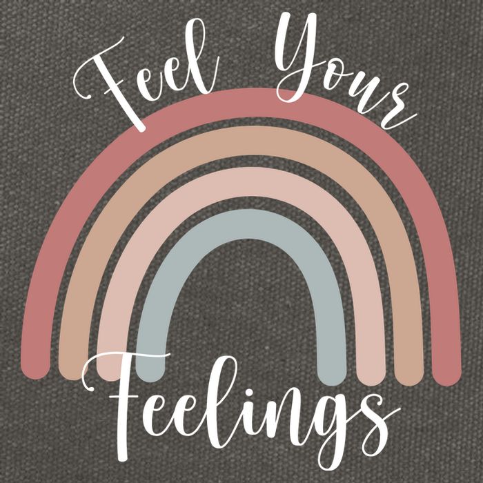 Feel Your Feelings Rainbow Cotton Canvas Backpack