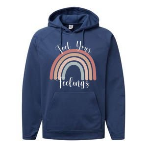 Feel Your Feelings Rainbow Performance Fleece Hoodie