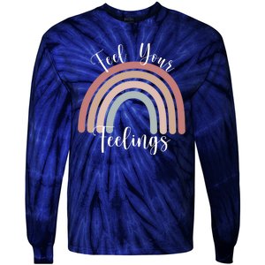 Feel Your Feelings Rainbow Tie-Dye Long Sleeve Shirt