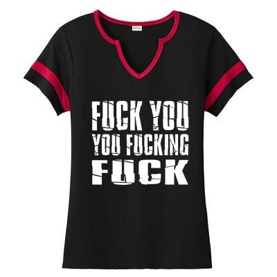 Fuck You Fucking Cool Sayings Hipster Ladies Halftime Notch Neck Tee