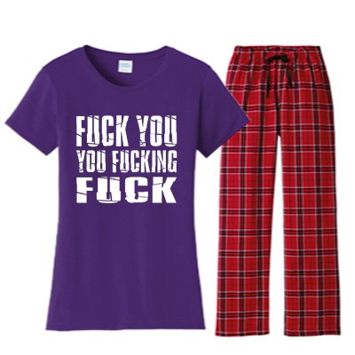 Fuck You Fucking Cool Sayings Hipster Women's Flannel Pajama Set