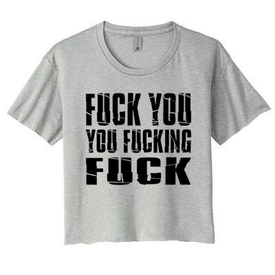 Fuck You Fucking Cool Sayings Hipster Women's Crop Top Tee