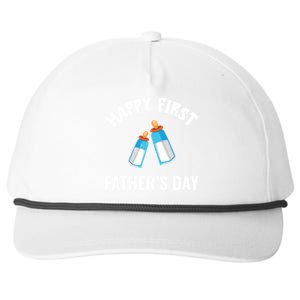 First Year Fathers Day Funny Bottles Milk Best Daddy Cool Gift Snapback Five-Panel Rope Hat