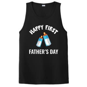 First Year Fathers Day Funny Bottles Milk Best Daddy Cool Gift PosiCharge Competitor Tank